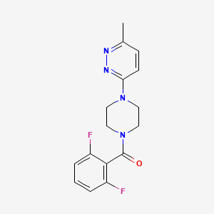 molecular formula C16H16F2N4O B2385379 (2,6-Difluorophenyl)(4-(6-methylpyridazin-3-yl)piperazin-1-yl)methanone CAS No. 1171997-34-4