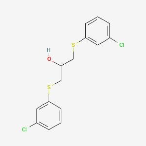 molecular formula C15H14Cl2OS2 B2385388 1,3-Bis[(3-chlorophenyl)sulfanyl]propan-2-ol CAS No. 400081-05-2