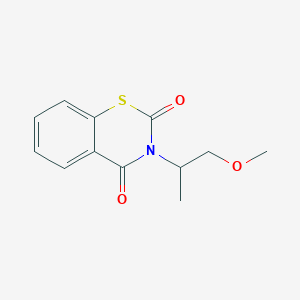 molecular formula C12H13NO3S B2385389 3-(2-methoxy-1-methylethyl)-2H-1,3-benzothiazine-2,4(3H)-dione CAS No. 338415-47-7