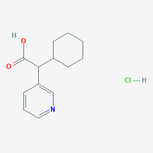 molecular formula C13H18ClNO2 B2385391 2-Cyclohexyl-2-(pyridin-3-yl)acetic acid hydrochloride CAS No. 1909306-25-7