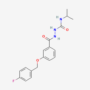 molecular formula C18H20FN3O3 B2385404 2-{3-[(4-fluorobenzyl)oxy]benzoyl}-N-isopropyl-1-hydrazinecarboxamide CAS No. 866009-88-3
