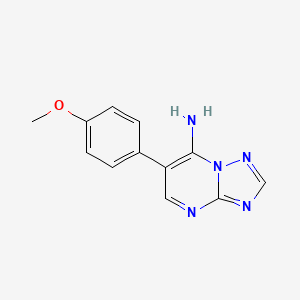 molecular formula C12H11N5O B2385405 6-(4-Methoxyphenyl)-[1,2,4]triazolo[1,5-a]pyrimidin-7-amine CAS No. 320416-95-3