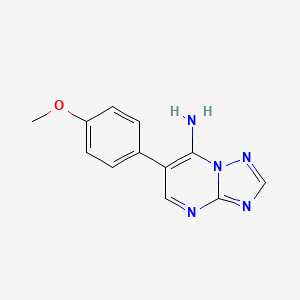 molecular formula C12H11N5O B2385405 6-(4-Methoxyphenyl)[1,2,4]triazolo[1,5-a]pyrimidin-7-amine CAS No. 320416-95-3