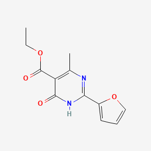 Ethyl 2-(furan-2-yl)-4-methyl-6-oxo-1,6-dihydropyrimidine-5-carboxylate