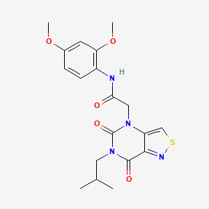 molecular formula C19H22N4O5S B2385419 N-(2,4-dimethoxyphenyl)-2-(6-isobutyl-5,7-dioxo-6,7-dihydroisothiazolo[4,3-d]pyrimidin-4(5H)-yl)acetamide CAS No. 1251625-99-6