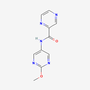 molecular formula C10H9N5O2 B2385423 N-(2-methoxypyrimidin-5-yl)pyrazine-2-carboxamide CAS No. 1421484-12-9