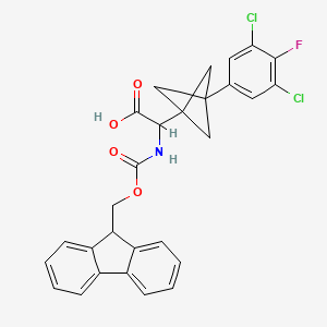2-[3-(3,5-Dichloro-4-fluorophenyl)-1-bicyclo[1.1.1]pentanyl]-2-(9H-fluoren-9-ylmethoxycarbonylamino)acetic acid