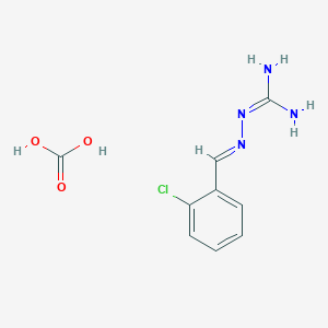 molecular formula C9H11ClN4O3 B2385460 Carbonic acid;2-[(E)-(2-chlorophenyl)methylideneamino]guanidine CAS No. 1883549-35-6