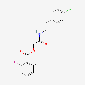 molecular formula C17H14ClF2NO3 B2385461 2,6-二氟苯甲酸[2-[2-(4-氯苯基)乙氨基]-2-氧代乙基]酯 CAS No. 1295563-68-6