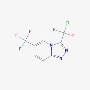 molecular formula C8H3ClF5N3 B2385463 3-(Chlorodifluoromethyl)-6-(trifluoromethyl)-[1,2,4]triazolo[4,3-a]pyridine CAS No. 2126162-14-7