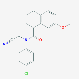molecular formula C20H19ClN2O2 B2385464 N-(4-Chlorophenyl)-N-(cyanomethyl)-7-methoxy-1,2,3,4-tetrahydronaphthalene-1-carboxamide CAS No. 2197058-39-0