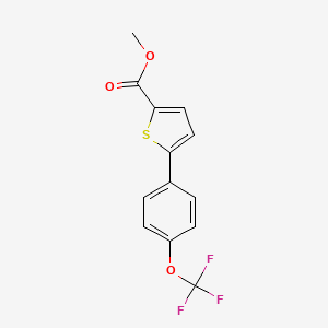 molecular formula C13H9F3O3S B2385468 Methyl 5-(4-(trifluoromethoxy)phenyl)thiophene-2-carboxylate CAS No. 1261530-65-7