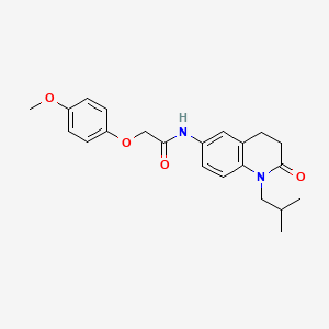 molecular formula C22H26N2O4 B2385472 N-(1-isobutyl-2-oxo-1,2,3,4-tetrahydroquinolin-6-yl)-2-(4-methoxyphenoxy)acetamide CAS No. 941954-15-0