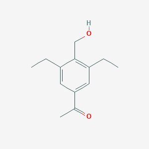 molecular formula C13H18O2 B2385473 1-[3,5-Diethyl-4-(hydroxymethyl)phenyl]ethanone CAS No. 2309468-37-7