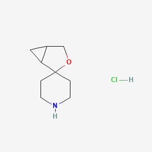 molecular formula C9H16ClNO B2385479 Spiro[3-oxabicyclo[3.1.0]hexane-2,4'-piperidine];hydrochloride CAS No. 2305253-95-4