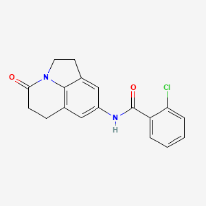 2-chloro-N-(4-oxo-2,4,5,6-tetrahydro-1H-pyrrolo[3,2,1-ij]quinolin-8-yl)benzamide