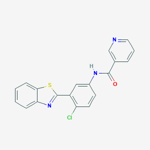 molecular formula C19H12ClN3OS B238556 N-[3-(1,3-benzothiazol-2-yl)-4-chlorophenyl]nicotinamide 
