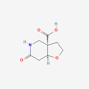 molecular formula C8H11NO4 B2385562 rac-(3aR,7aR)-6-oxo-octahydrofuro[3,2-c]pyridine-3a-carboxylicacid CAS No. 2287237-80-1