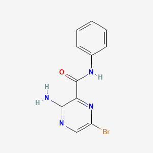molecular formula C11H9BrN4O B2385565 3-amino-6-bromo-N-phenylpyrazine-2-carboxamide CAS No. 36204-92-9