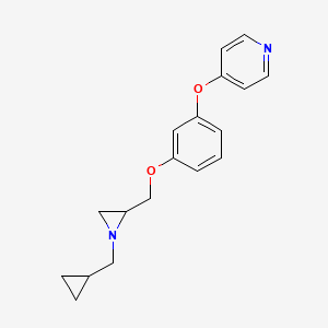4-[3-[[1-(Cyclopropylmethyl)aziridin-2-yl]methoxy]phenoxy]pyridine