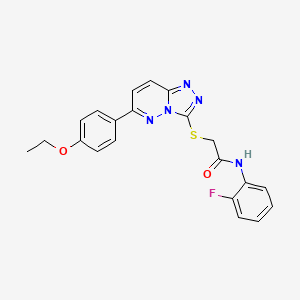 2-((6-(4-ethoxyphenyl)-[1,2,4]triazolo[4,3-b]pyridazin-3-yl)thio)-N-(2-fluorophenyl)acetamide