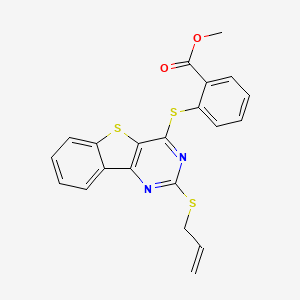 Methyl 2-{[2-(allylsulfanyl)[1]benzothieno[3,2-d]pyrimidin-4-yl]sulfanyl}benzenecarboxylate