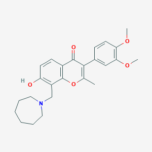 8-(azepan-1-ylmethyl)-3-(3,4-dimethoxyphenyl)-7-hydroxy-2-methyl-4H-chromen-4-one