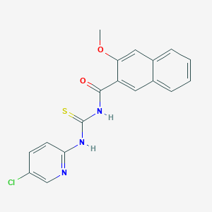 molecular formula C18H14ClN3O2S B238558 N-[(5-chloropyridin-2-yl)carbamothioyl]-3-methoxynaphthalene-2-carboxamide 