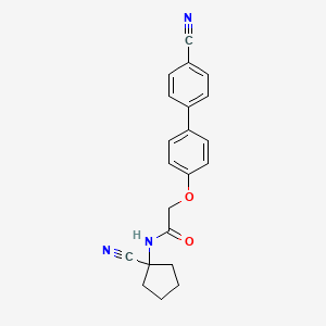 molecular formula C21H19N3O2 B2385590 N-(1-cyanocyclopentyl)-2-[4-(4-cyanophenyl)phenoxy]acetamide CAS No. 871672-76-3