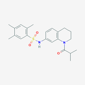 B2385596 N-(1-isobutyryl-1,2,3,4-tetrahydroquinolin-7-yl)-2,4,5-trimethylbenzenesulfonamide CAS No. 946370-05-4