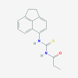 molecular formula C16H16N2OS B238560 N-(1,2-dihydroacenaphthylen-5-ylcarbamothioyl)propanamide 
