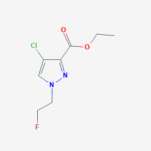 molecular formula C8H10ClFN2O2 B2385603 ethyl 4-chloro-1-(2-fluoroethyl)-1H-pyrazole-3-carboxylate CAS No. 1856020-80-8