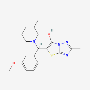 molecular formula C19H24N4O2S B2385604 5-((3-Methoxyphenyl)(3-methylpiperidin-1-yl)methyl)-2-methylthiazolo[3,2-b][1,2,4]triazol-6-ol CAS No. 851969-52-3