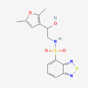 molecular formula C14H15N3O4S2 B2385605 N-[2-(2,5-dimethylfuran-3-yl)-2-hydroxyethyl]-2,1,3-benzothiadiazole-4-sulfonamide CAS No. 2319840-64-5