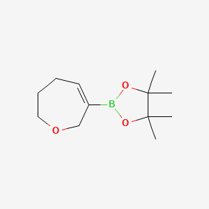B2385628 4,4,5,5-Tetramethyl-2-(2,5,6,7-tetrahydrooxepin-3-yl)-1,3,2-dioxaborolane CAS No. 2489456-35-9