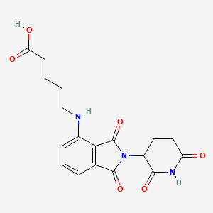 molecular formula C18H19N3O6 B2385647 Pomalidomide 4'-alkylC4-acid 