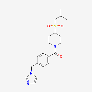 (4-((1H-imidazol-1-yl)methyl)phenyl)(4-(isobutylsulfonyl)piperidin-1-yl)methanone