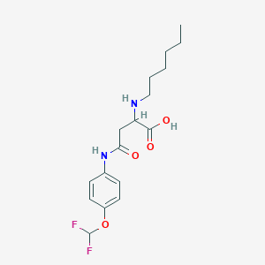 4-((4-(Difluoromethoxy)phenyl)amino)-2-(hexylamino)-4-oxobutanoic acid