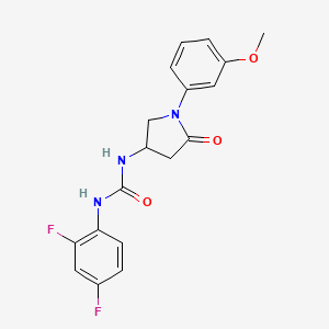 1-(2,4-Difluorophenyl)-3-(1-(3-methoxyphenyl)-5-oxopyrrolidin-3-yl)urea