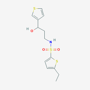 5-ethyl-N-(3-hydroxy-3-(thiophen-3-yl)propyl)thiophene-2-sulfonamide