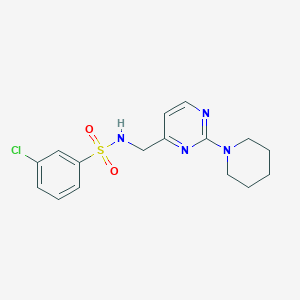 3-chloro-N-((2-(piperidin-1-yl)pyrimidin-4-yl)methyl)benzenesulfonamide