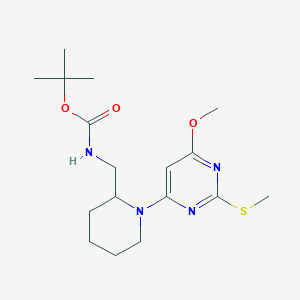 tert-Butyl ((1-(6-methoxy-2-(methylthio)pyrimidin-4-yl)piperidin-2-yl)methyl)carbamate