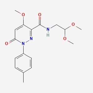 N-(2,2-dimethoxyethyl)-4-methoxy-1-(4-methylphenyl)-6-oxopyridazine-3-carboxamide