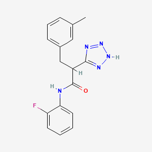 N-(2-fluorophenyl)-3-(3-methylphenyl)-2-(2H-tetrazol-5-yl)propanamide