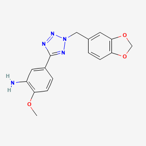 5-[2-(1,3-benzodioxol-5-ylmethyl)-2H-tetrazol-5-yl]-2-methoxyaniline