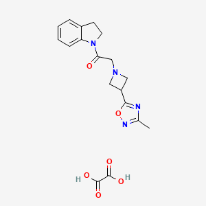1-(Indolin-1-yl)-2-(3-(3-methyl-1,2,4-oxadiazol-5-yl)azetidin-1-yl)ethanone oxalate