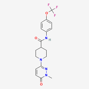 1-(1-methyl-6-oxo-1,6-dihydropyridazin-3-yl)-N-(4-(trifluoromethoxy)phenyl)piperidine-4-carboxamide