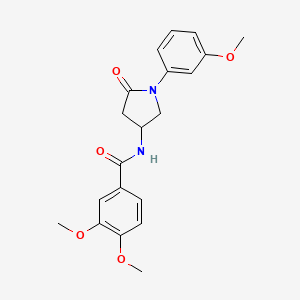 3,4-dimethoxy-N-(1-(3-methoxyphenyl)-5-oxopyrrolidin-3-yl)benzamide