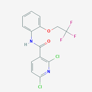 molecular formula C14H9Cl2F3N2O2 B2385701 2,6-dichloro-N-[2-(2,2,2-trifluoroethoxy)phenyl]pyridine-3-carboxamide CAS No. 1356745-60-2