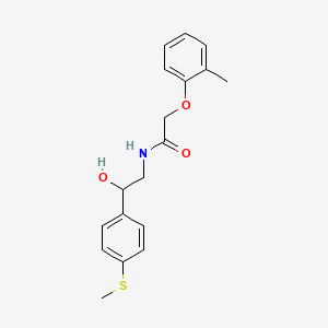 molecular formula C18H21NO3S B2385706 N-(2-hydroxy-2-(4-(methylthio)phenyl)ethyl)-2-(o-tolyloxy)acetamide CAS No. 1448030-44-1